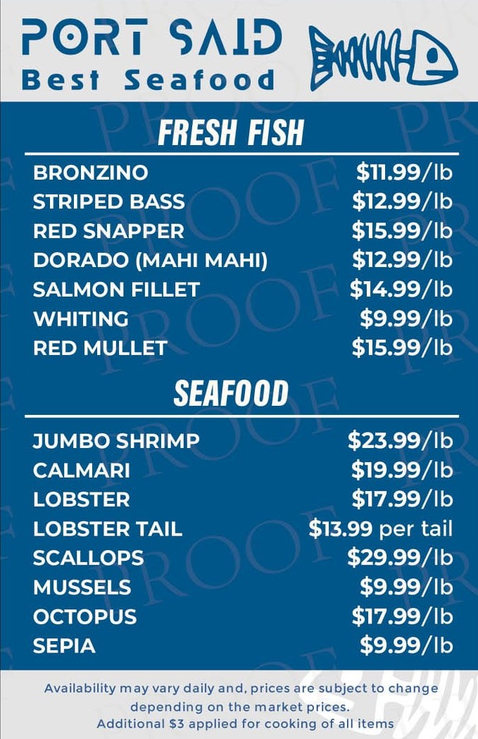 Chef’s Special Menu